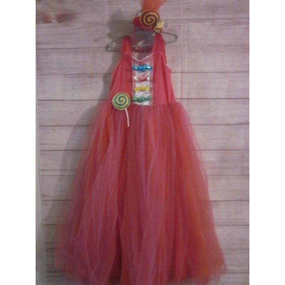I Want To Be... Candy Costume& Headband Pink Girls Size 7-8  Birthday Halloween